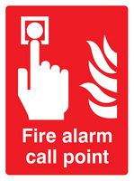 21011E - Fire Alarm Call Point - Self Adhesive Sign - 150mm x 200mm