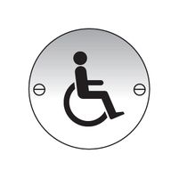 59139 - Disabled Toilet Door Sign, Aluminium 76mm