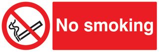 13003G - No Smoking - Plastic Sign - 300mm x 100mm