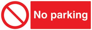 23218M - No Parking - Self Adhesive Sign - 200mm x 600mm
