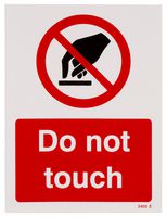 23405E - Do Not Touch - Self Adhesive Sign - 200mm x 300mm