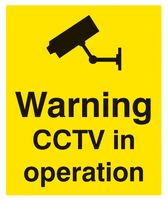11721K - SIGN, WARNING CCTV IN OPERATION, RP