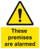 11702H - These Premises are Alarmed - Plastic Sign - 250mm x 300mm