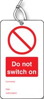 53421 - Do Not Switch On - Lockout Safety Tags - 150 x 80mm 10 Pack