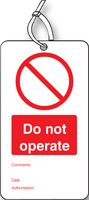 53422 - Do Not Operate - Lockout Safety Tags - 150 x 80mm 10 Pack