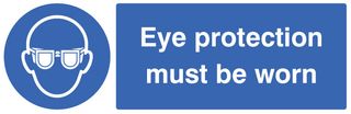 15003G - Eye Protection Must Be Worn - Plastic Sign - 100mm x 300mm