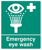 16003H - Emergency Eye Wash - Plastic Sign - 300mm x 250mm