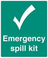 26030H - Emergency Spill Kit - Self Adhesive Sign - 300mm x 250mm