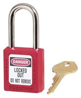 410RED - Safety Lockout Padlock Red 38mm Shackle