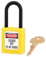 406YLW - Non-Conductive Safety Lockout Padlock Yellow 38mm Shackle
