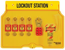 1482BP410 - 4 Padlock Lockout Station