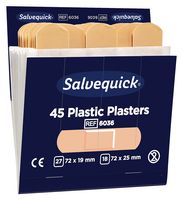 6036 - Salvequick Plastic Plasters Refill, 6 Pack of 45
