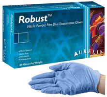 93897 - Robust Strong Blue Nitrile Disposable Gloves - Medium, 100 Pack