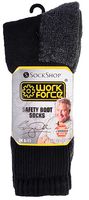 WFH0093 BLK H - Boot Socks, Black 12-14, 3 Pack