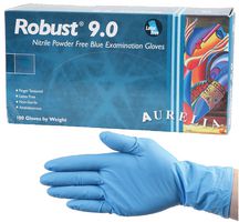 96897 - Robust 9.0 Extra Strong Blue Disposable Nitrile Gloves - Medium, 100 Pack