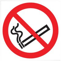 13017B - No Smoking -  Plastic Sign - 80mm x 80mm