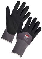 PG10263 - Nitrile Dipped Knuckle Gloves, Black/Grey Large