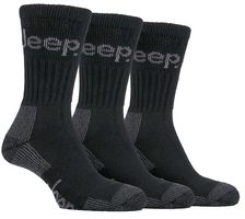 JM273BLKCHA - Black Terrain Boot Socks - Size 6 - 11, 3 Pack