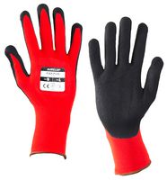 2049 - Flex Plus Sandy Nitrile Dipped Palm Coated Gloves - Red, Large