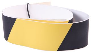 58615 - Black / Yellow Self Adhesive Floor Marking Strip Safety Sign - 1000mm x 50mm