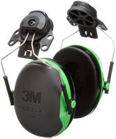 X1P3 - 26 dB P3E Helmet Mounted Ear Defenders, Black/Green