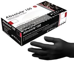 9899A8 - Absolute 100 Black Nitrile Disposable Gloves - Large, 100 Pack