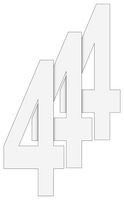 GH6984 - Number 4 - Wheelie Bin Self Adhesive Waterproof Sticker Numbers, 3 Pack