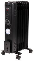 PELL0212-UK - 1.5kW 7 Fin Oil Filled Radiator with Timer, Black