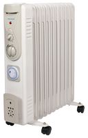 PELL0215-UK - 2.5kW 11 Fin Oil Filled Radiator with Timer, White