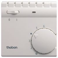 RAMSES706 - Room thermostat with ON/OFF switch and indicator lamp, White