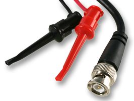 TEN01042 - BNC Plug to 2x IC Hook Clip Test Lead, 1m