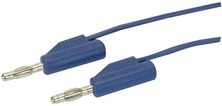 JR9235-1M BLUE-ROHS - Blue 4mm Banana Plug to Plug Test Lead - 1m
