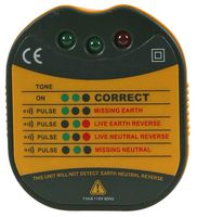 TEN01024 - 230V Mains Socket Tester with Audible Tone - 13A