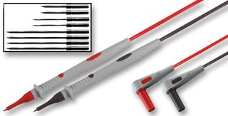 72-9310 - 16A 4mm Right Angle Banana Plug to Assorted Probe Test Lead Set