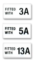 P500FL - 20x10mm Fuse Labels for Plugs - Pack of 500
