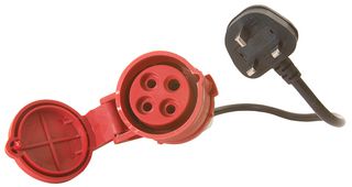209A912 - 3 Phase Leakage and Earth Continuity Adaptor, 4-Pin 32A