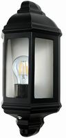 20665 - Wiltshire Outdoor Dusk to Dawn Wall Half Lantern, Black IP44