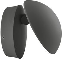 4058075075016 - 13W LED Facade Indirect Wall Light, Grey, Warm White, 480lm, IP54