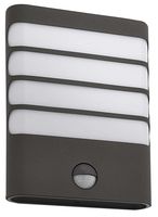 915004308901 - 3W Outdoor LED Wall Light with PIR, Black