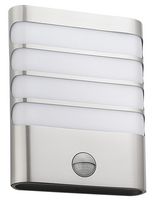 915004308801 - 3W Outdoor LED Wall Light with PIR, Brushed Stainless Steel