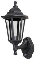 PEL01348 - Outdoor Lantern with Photocell & PIR, E27, IP44, Black