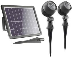 SS9957 - Globe Solar LED Spotlights, 120lm, 5500K, Pack of 2