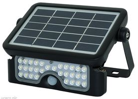 LEXSF6B40 - Solar LED Floodlight with PIR Sensor, 550lm, 4000K, IP65