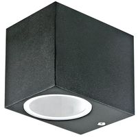 VT-7651 7510 - Square Down Wall Light, Black, GU10, IP44