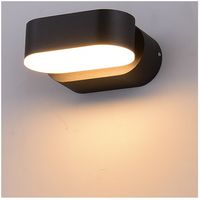 VT-816 8288 - 6W LED Wall Light, Black, 660lm, 3000K, IP65