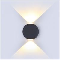 VT-836 8303 - 6W Cylinder LED Wall Light, Black, 660lm, 3000K, IP65