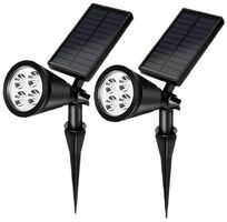PELL0265 - Solar Powered LED Spotlights, 5200K, IP44, Pack of 2