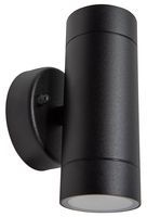 781531 - Piazza Up/Down Garden Wall Light, GU10, Black, IP54