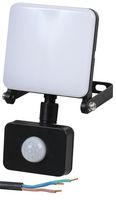 PELL0295 - LED Floodlight with PIR Sensor, 10W, 700lm, 6000K, Black, IP44