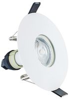 ILDLFR70D015 - Evofire Fire Rated Downlight with GU10 Holder, 70-100mm Cutout, IP65, White